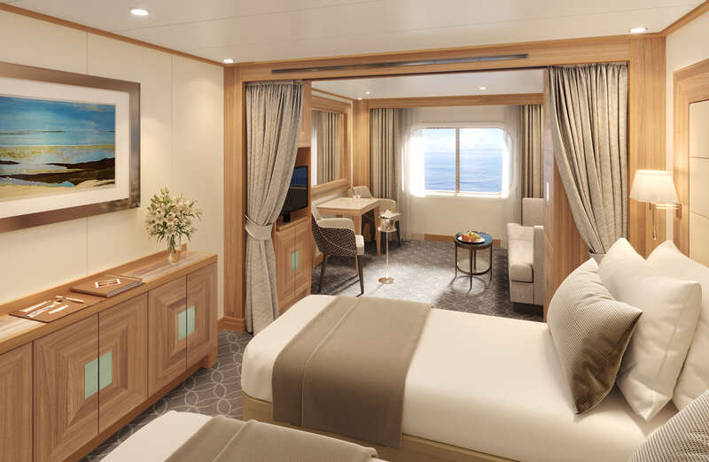 客室：オーシャンビュースイート　 提供元：商船三井クルーズ(株)