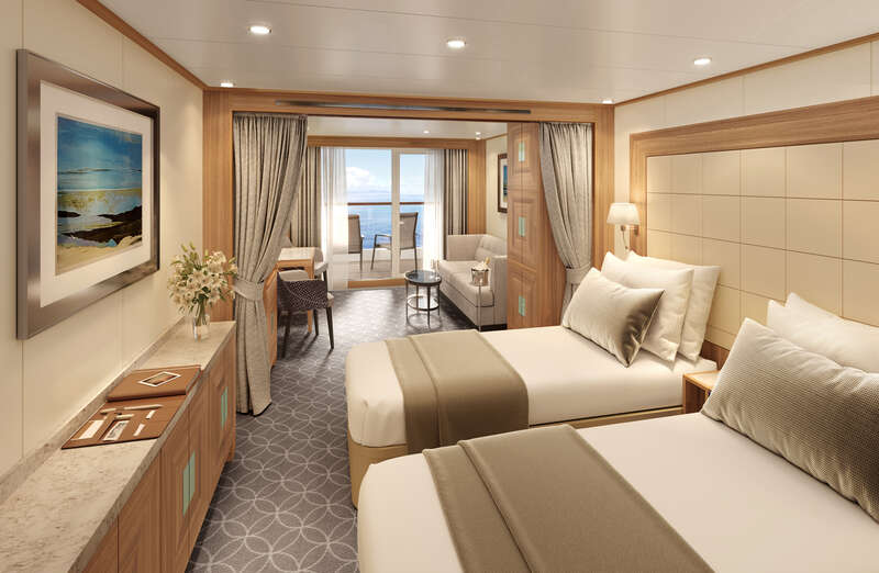 客室：ベランダスイート　 提供元：商船三井クルーズ(株)