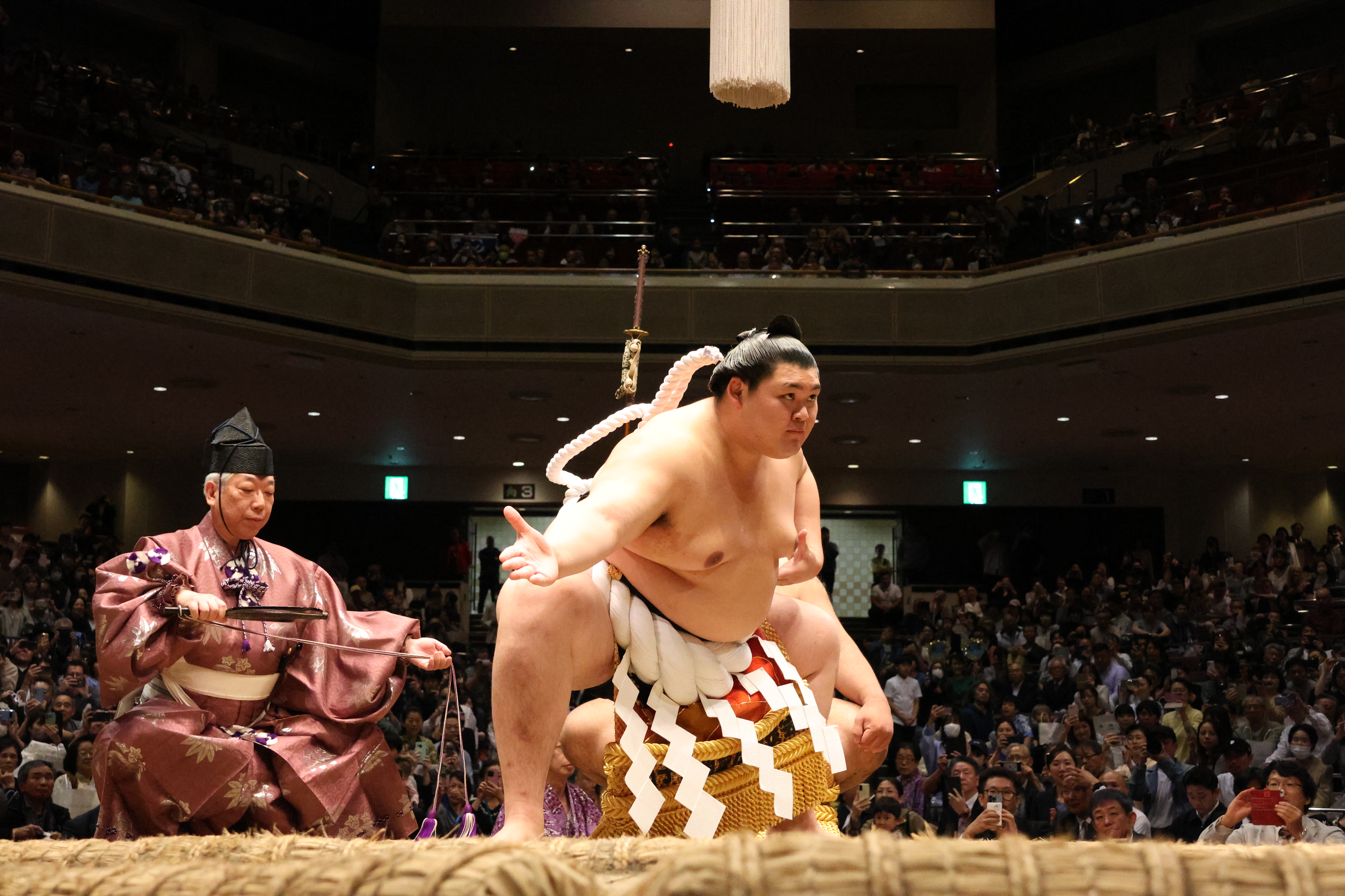 大の里 土俵入り　提供元：日本相撲協会