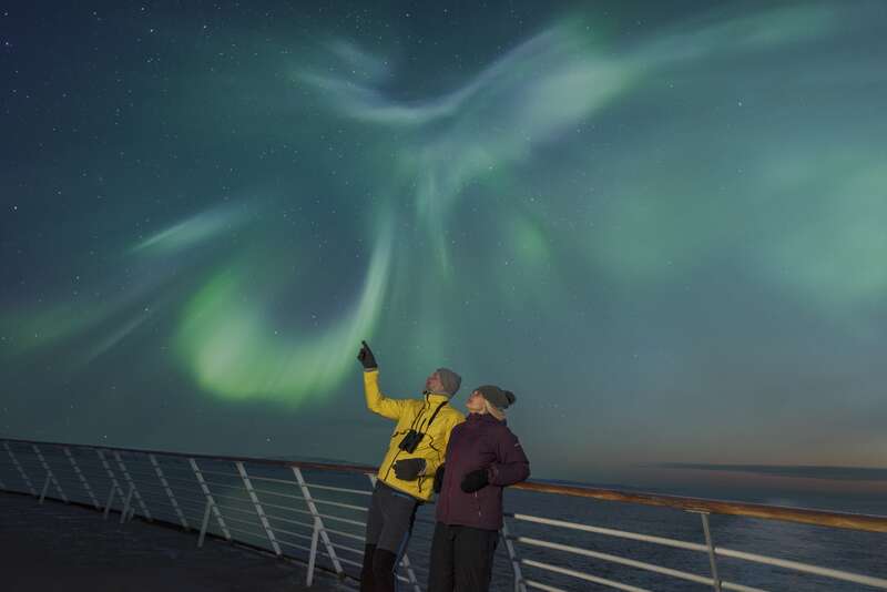 オーロラ　(C)AgurtxaneConcellon_Hurtigruten　※天候によりご覧いただけない場合がございます