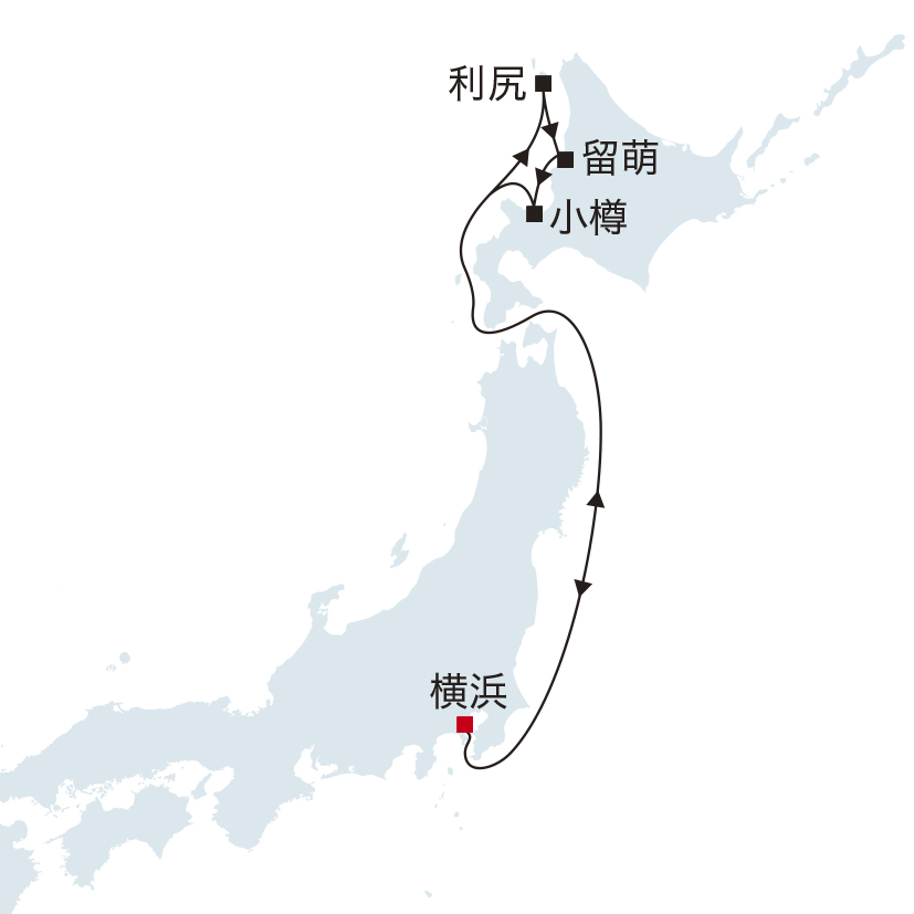 航路図　提供元：郵船クルーズ(株)